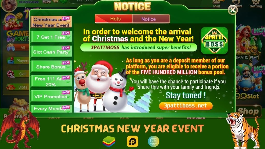 Teen Patti Boss events Refer and earn