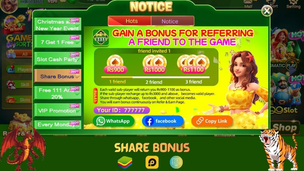 Teen Patti Boss Referral bonus